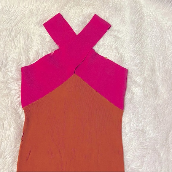 LE SUPERBE Color block Midi Dress - Picture 5 of 7